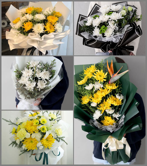 贵州毕节市威宁县黑石镇水平村白事花束代送